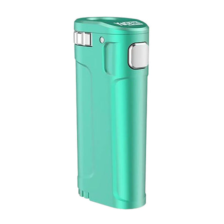Yocan UNI Twist Universal Portable Mod in Green, compact zinc alloy body, front view on white background