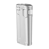 Yocan UNI Twist Universal Mod in Silver, front view, compact zinc alloy body with 650mAh battery
