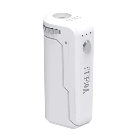 Yocan UNI Universal Portable Box Mod in White, 650mAh Battery, Side View