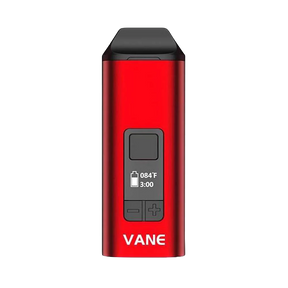 Yocan Vane Dry Herb Vaporizer in Red, Portable Design with Digital Display - Front View