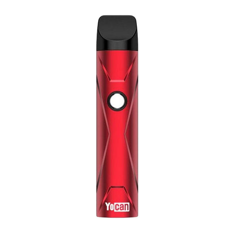 Yocan X Pod System in Red, Portable Concentrate Dab Vaporizer with Quartz Coil, Front View