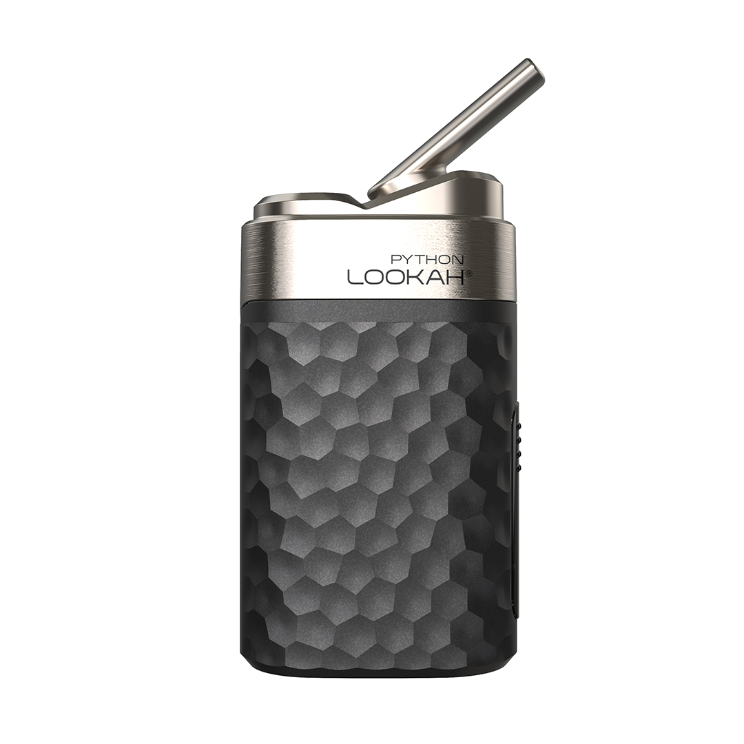 Lookah Python Vaporizer with ceramic insert and quartz bucket, front view on white background