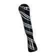 Zebra Swirl Opaque Glass Flat Mouth Taster, 3.25" Portable Hand Pipe for Dry Herbs, Side View