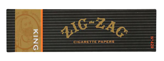 Zig Zag Kingsize Slow-Burning Rolling Papers pack front view for dry herbs