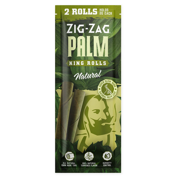 Zig Zag Natural King Palm Rolls | 2pk | 15pc Display