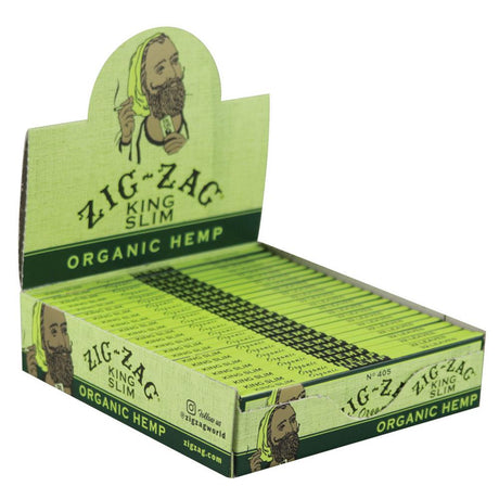Zig Zag Organic Hemp King Size Rolling Papers - 24 Pack Display Open