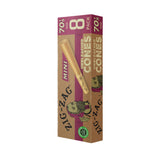 Zig Zag Unbleached Mini Cones, 70mm, Portable Brown Rolling Papers Pack