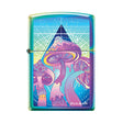 Zippo Lighter with Pulsar Melting Shrooms Design, Multicolor, Compact and Portable