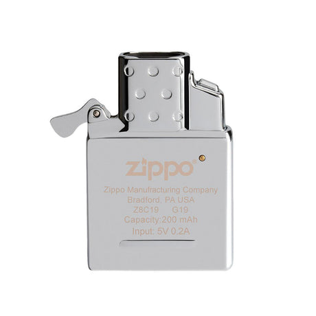 Zippo Rechargeable Lighter Insert - Arc, Silver, Portable Design, Front View