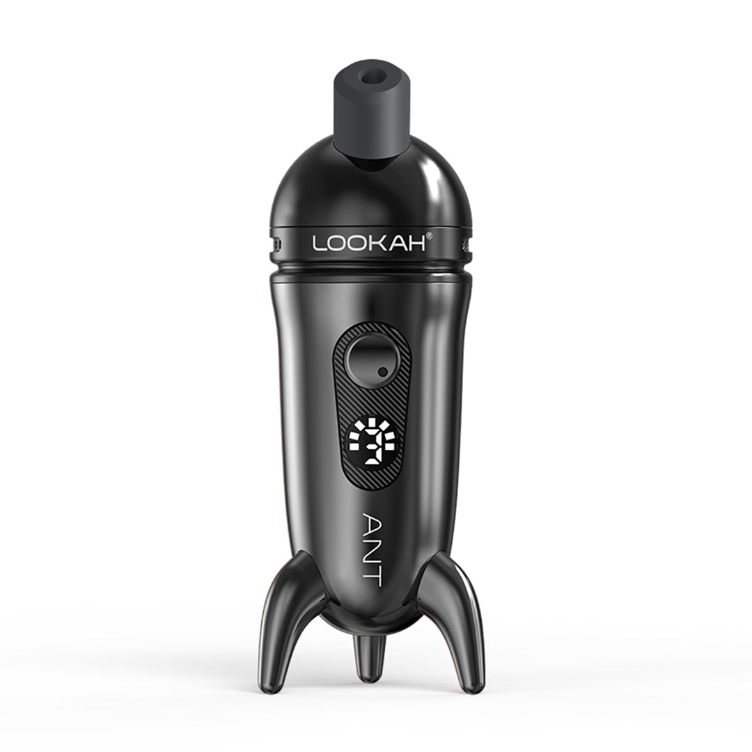 Lookah Ant Vaporizer in Black - Front View with Sleek Design and Portable Build