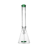 Hemper Beast Bong 12" in Green - Borosilicate Glass Bubble Design with Clear Body and Deep Bowl
