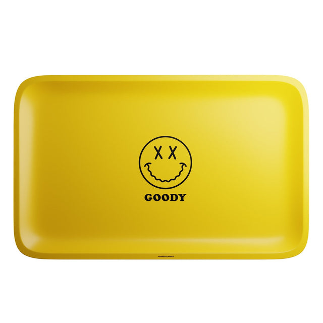 Goody Glass - Vibrant Yellow Big Face Medium Rolling Tray Top View