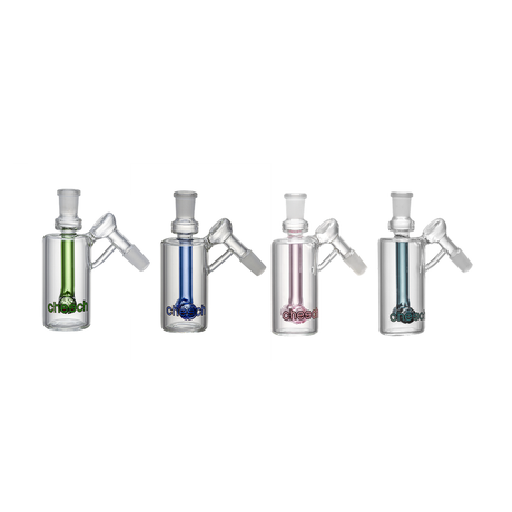 Cheech Glass 45deg Ash Catcher with Perc in various colors - Front View