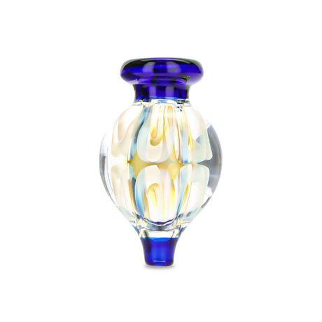 Blue Blood Lava Lamp Bubble Carb Cap for Dab Rigs, Multi-Colored, Front View