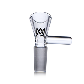 MJ Arsenal 10mm Clear Glass Flower Bowl with Logo - Front View on White Background