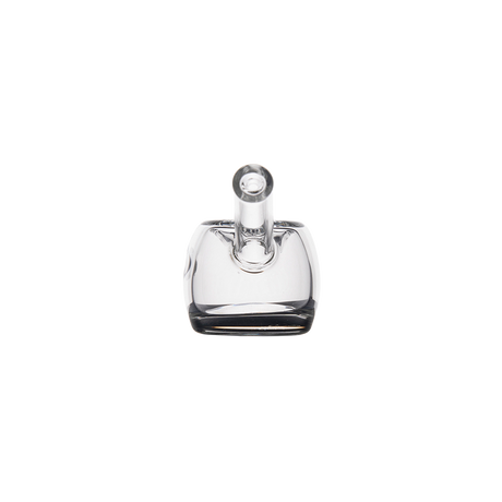 MJ Arsenal Perch Hand Pipe - Clear Glass, Front View on Seamless White Background