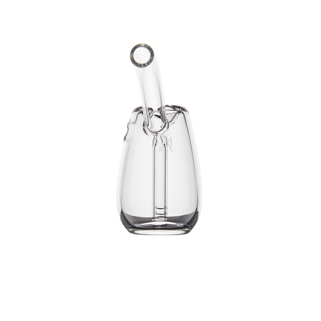 MJ Arsenal Bulb Mini Portable Bubbler, Compact 100% Borosilicate Glass, Clear Front View