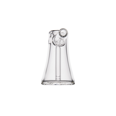 MJ Arsenal Vulkan Bubbler front view on a white background, compact and clear glass design