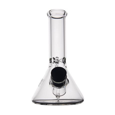 MJ Arsenal Cache Bong, 7" clear borosilicate glass, 10mm joint, compact beaker, front view