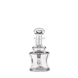 MJ Arsenal Jammer Mini Dab Rig front view, clear borosilicate glass, 10mm female joint, portable design