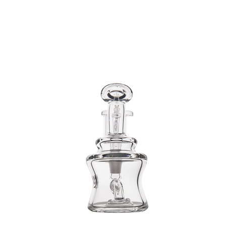 MJ Arsenal Jammer Mini Dab Rig front view, clear borosilicate glass, 10mm female joint, portable design