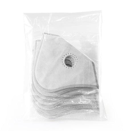 Myster AC Filters for Mask, sealed in clear packaging, front view, essential for clean breathing
