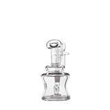 MJ Arsenal Jammer Mini Dab Rig front view, clear borosilicate glass, 10mm female joint, compact design