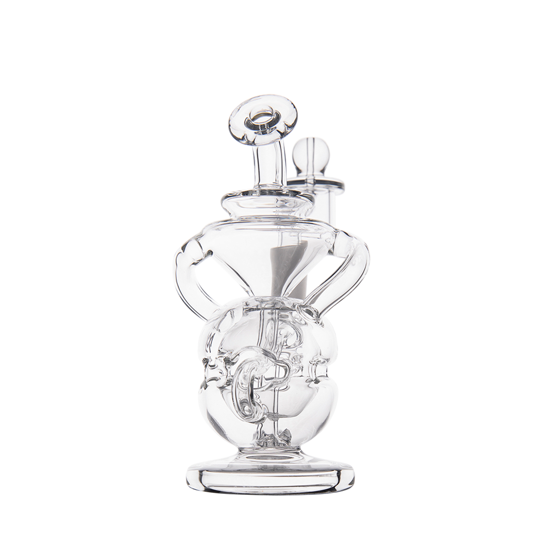 MJ Arsenal Infinity Mini Dab Rig with Banger Hanger, Clear Borosilicate Glass, Front View