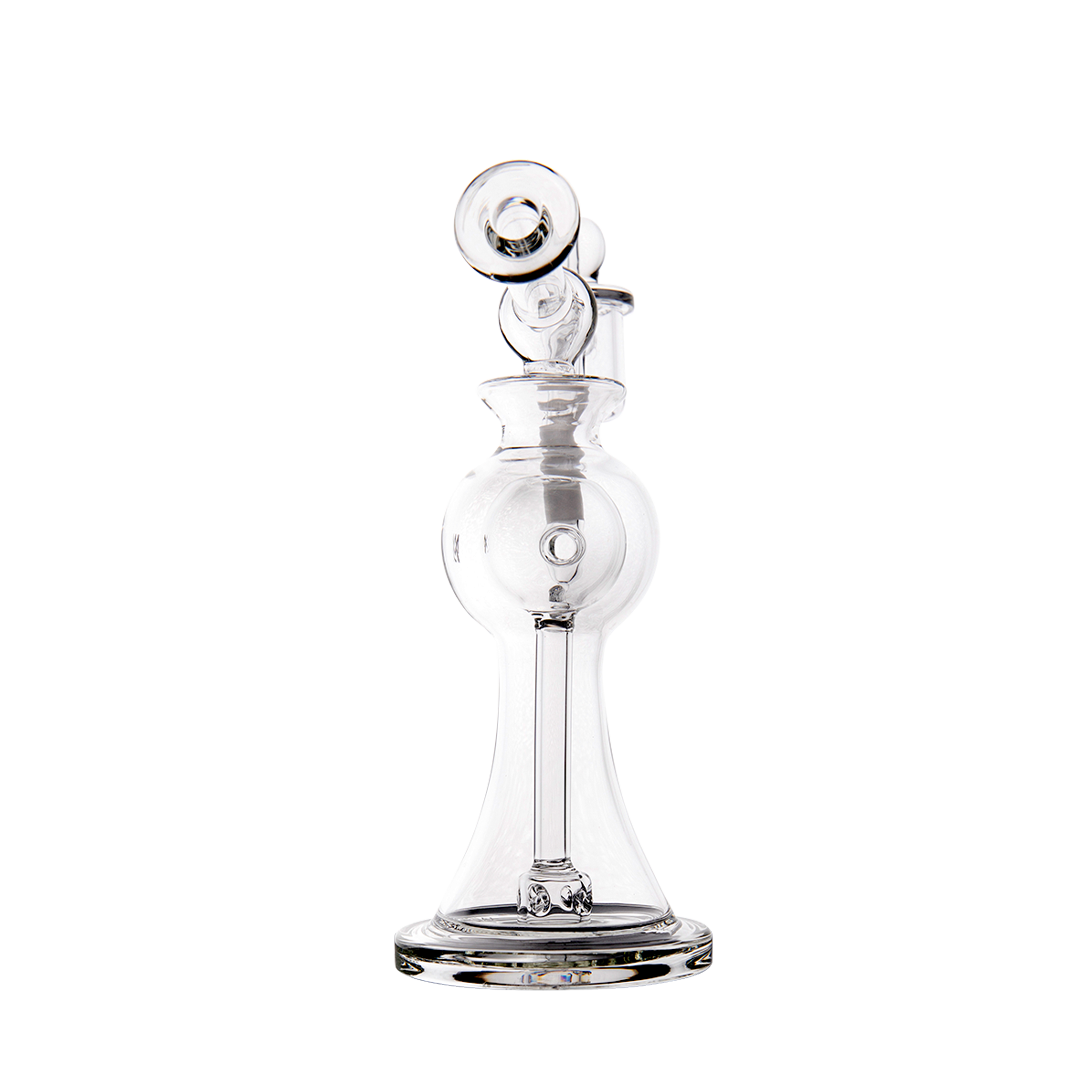 MJ Arsenal Apollo Mini Dab Rig with Banger Hanger, Clear Borosilicate Glass, 7" Height