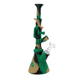 RGR Canada 11.5" AK47 silicone water pipe in camo design, front view on white background
