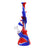 RGR Canada 11.5" AK47 silicone water pipe in red, white, and blue - front view