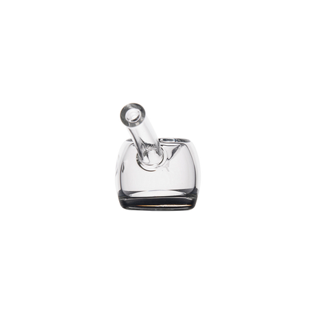 MJ Arsenal Perch Hand Pipe - Clear Glass with Ergonomic Grip - Front View