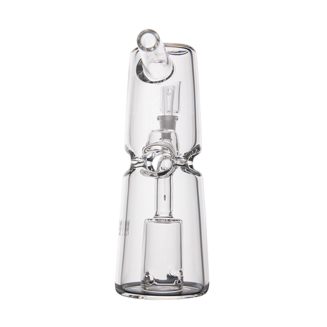 MJ Arsenal Turret Mini Dab Rig with quartz bucket, compact design, front view on white background