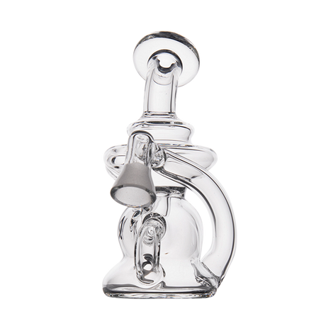 MJ Arsenal Hydra Vape Edition dab rig front view with clear glass and compact design