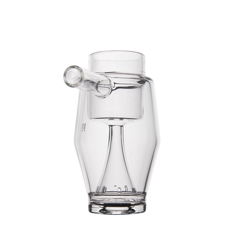 MJ Arsenal Proxy Bubbler Mini front view, clear glass dab rig with compact design for easy use