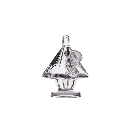 MJ Arsenal King Bubbler in clear borosilicate glass, compact design, 45-degree joint angle, front view