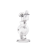 MJ Arsenal Atlas Mini Dab Rig with honeycomb percolator, clear borosilicate glass, front view