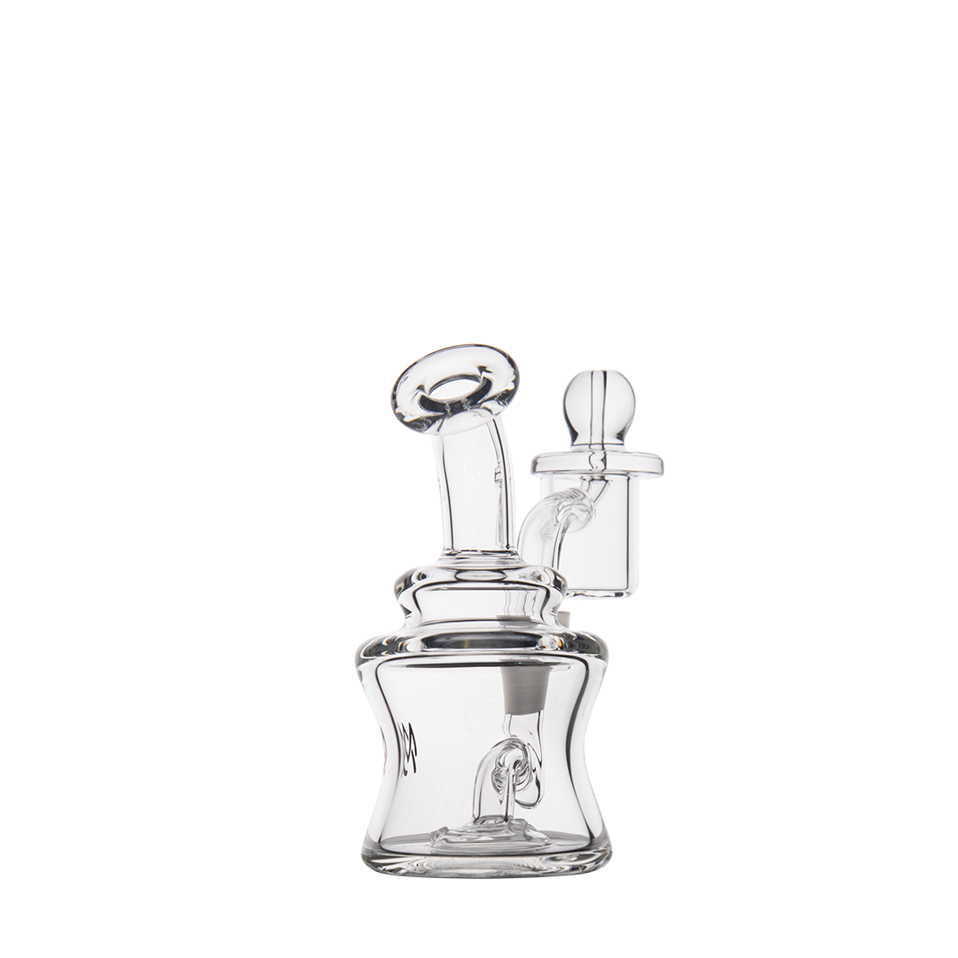 MJ Arsenal Jammer Mini Dab Rig - Clear Borosilicate Glass, 4" Height, 90 Degree Joint