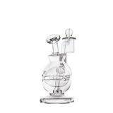 MJ Arsenal Royale Mini Dab Rig, Clear Borosilicate Glass, Front View on White Background