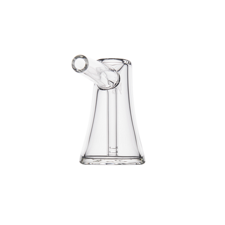 MJ Arsenal Vulkan Bubbler - Clear Glass Mini Bong Front View on White Background