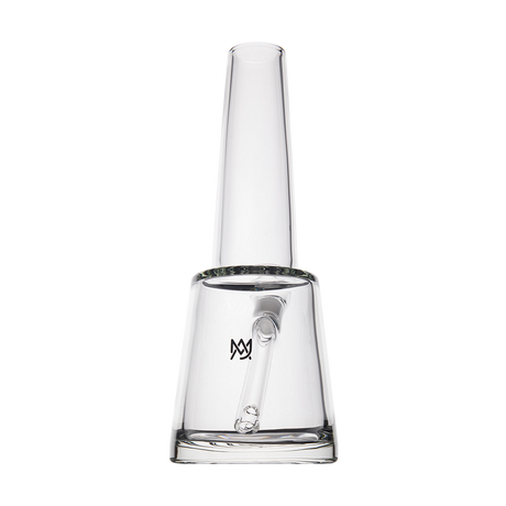 MJ Arsenal Summit Borosilicate Glass Bong 14mm, Clear Front View on Seamless White