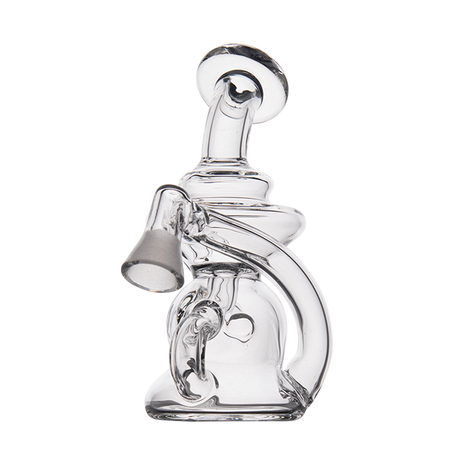 MJ Arsenal Hydra Vape Edition mini dab rig with clear glass angled side view