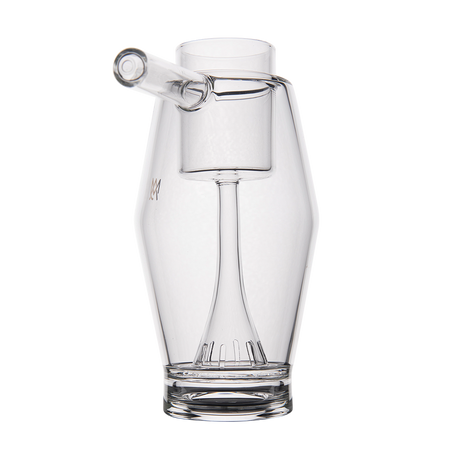 MJ Arsenal Proxy Bubbler for dabbing, clear glass, front view on seamless white background