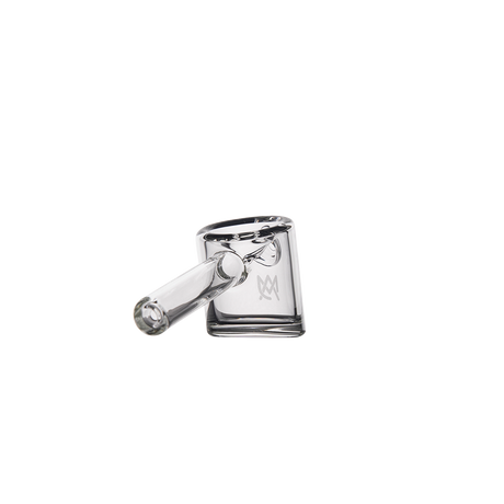 MJ Arsenal Kickstand Hand Pipe with unique angled design for stability, clear glass