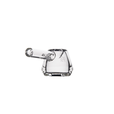 MJ Arsenal Kettle Hand Pipe - Clear Glass with MJ Arsenal Logo - Side View