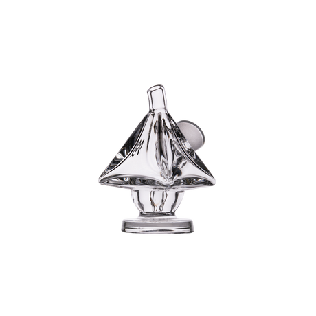 MJ Arsenal King Bubbler in clear borosilicate glass, front view on white background, compact design