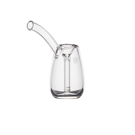 MJ Arsenal Bulb Mini Bubbler in 100% Borosilicate Glass, Front View on Seamless White Background