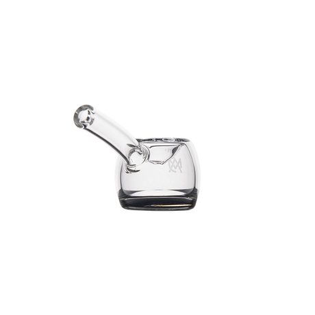 MJ Arsenal Perch Hand Pipe - Clear Glass Compact Design - Side View