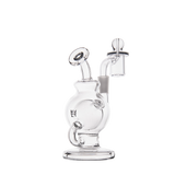 MJ Arsenal Atlas Mini Dab Rig front view with honeycomb percolator and 10mm female joint