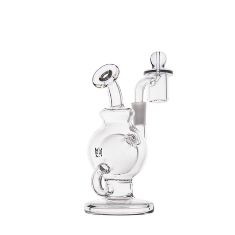 MJ Arsenal Atlas Mini Dab Rig front view with honeycomb percolator and 10mm female joint